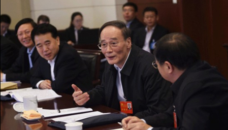 中央纪委领导参加中央纪委五次全会分组讨论