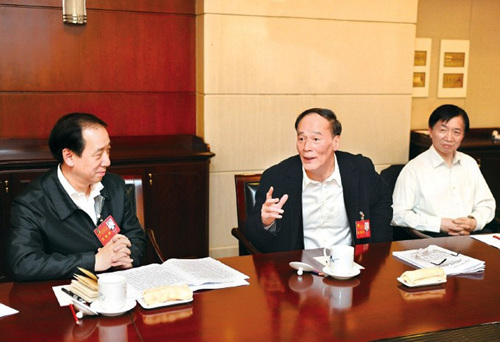 王岐山参加十八届中央纪委三次全会分组讨论