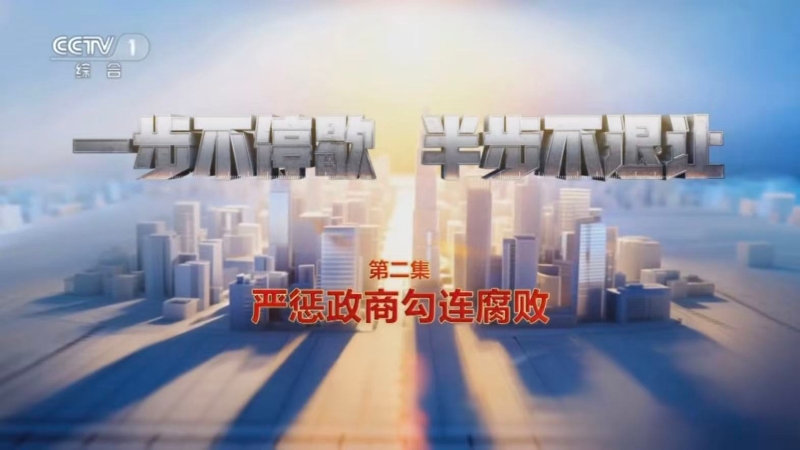 电视专题片《一步不停歇 半步不退让》第二集《严惩政商勾连腐败》